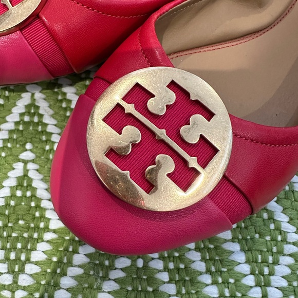 Tory Burch Red Ballet Cap Toe (pink) Shoes - Picture 2 of 6